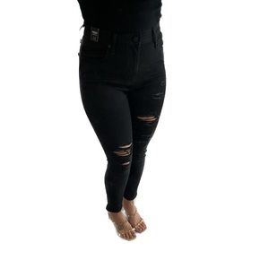 Abercrombie & Fitch Curve Love Super Skinny Black Jeans